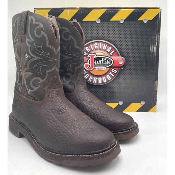 Justin Original Work Boots WK4311 Men's NEW Steel-Toe Boot US Size 14 - Picture 1 of 11